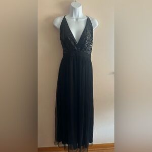 Elegant Black Sequin Gown